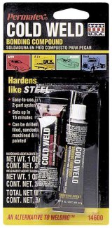 Permatex Cold Weld Bonding Compounds 14600 Epoxy, Weld, Two 1 oz. Tubes, Dark Gray, Each thumbnail 2