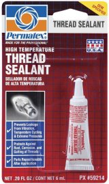 Permatex High-Temperature Thread Sealant 59214 Sealant, High Temperature Sealant, Squeeze Tube, 0.20 oz., Each thumbnail 3