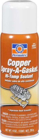 Permatex Copper Spray-A-Gasket Sealer 80697 Gasket Coating, Sealer, 9 oz., Each thumbnail 3