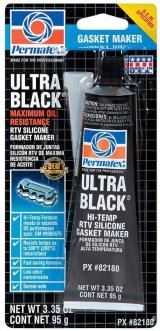 Permatex Ultra Black Maximum Oil Resistance RTV Silicone Gasket Maker 82180 RTV, OEM, Hi Temp, Each thumbnail 3