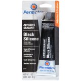 Permatex Black Silicone Adhesive Sealant 81158 Sealant, RTV, Silicone, Black, Non-Gasket Applications, 3.0 oz., Each thumbnail 1