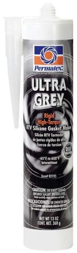 Permatex Ultra Grey RTV Silicone Gasket Maker 82195 RTV, Gray, Rigid High-Torque, Each thumbnail 2