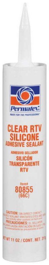 Permatex Clear RTV Silicone 80855 Gasket Maker, Silicone, Clear, 11.00 oz., Each thumbnail 3