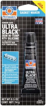 Permatex Ultra Black Maximum Oil Resistance RTV Silicone Gasket Maker 22072 RTV, Black, Resistance, Each thumbnail 2