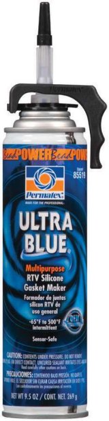 Permatex Ultra Blue RTV Silicone 85519 RTV, Silicone, -65 To 500 degrees F Temperature Range, Blue, 9.50 oz., Each thumbnail 2