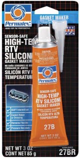 Permatex Sensor-Safe High-Temp Silicone Sealant 81422 RTV, Silicone, Red, 3 oz., Each thumbnail 2