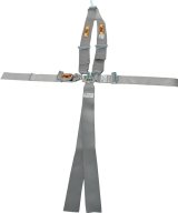 RCI Platinum Series Racing 5-Point Harness 9211PL Harness, Complete, Latch, V-Type, Bolt-In, Floor/Roll Bar Mount, Platinum, Each thumbnail 3
