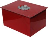 RCI Standard Circle Track 22 Gallons Fuel Cell 1222G Cell, Track, Steel with Plastic Bladder, Red Powdercoated, Gallons, -8 AN Outlet, Each thumbnail 2