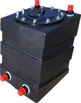 RCI Drag Race 1 Gallon Fuel Cell 1010D Cell, Gallon, Plastic, Black, -8AN, Each thumbnail 2