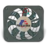 12 Inch 1,250 CFM Flex-A-Lite Low-Profile S-Blade Electric Fan 116550 Fan, Single, in. Diameter, S-Blade, Puller, cfm, Black, Plastic, Each thumbnail 1