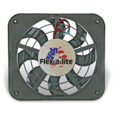12 Inch 1,250 CFM Flex-A-Lite Low-Profile S-Blade Electric Fan 116550 Fan, Single, in. Diameter, S-Blade, Puller, cfm, Black, Plastic, Each thumbnail 2