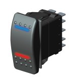 Flex-A-Lite Illuminated 3-Way Switches 119713 Switch, Illuminated, 3-Way, Rocker, Constant, Blue/Red Lighted, 10 amps, Plastic, Black, Spade Terminals, Kit thumbnail 2