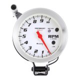 Equus Tachometers E8080 Gauge, Tachometers, 0-10,000 rpm, Programmable, Back Lit, Orange Pointer, White Face, Each thumbnail 2