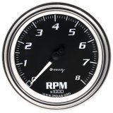 Equus Tachometers E7068 Tachometer, 7000 Series, 0-8,000 rpm, 3 3/8 in. Diameter, Black Face, Analog, Electrical, Each thumbnail 1