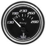 Equus 7000 Series Gauges E7232 Gauge, Series, Water Temperature, 130-280 degrees F, 2 in., Black Face, Analog, Mechanical, Each thumbnail 1