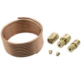 Equus Mechanical Oil Pressure Line Kits E9901 Gauge Supply Line, Copper Tubing, Natural, 6 ft. Length, Fittings, Kit thumbnail 1