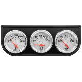 Equus 5000 Series Gauges E5200 Gauge Kits and Instrument Cluster, Series, Triple Gauge Set, 2.0 in. Diameter, Analog, Oil/Volt/Water Temperature, White Face, Chrome Bezel, Each thumbnail 2