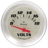 Equus 8000 Series Gauges E8468 Gauge, Series, Voltmeter, 8-18 V, 2 5/8 in. Diameter, White Face, Analog, Electrical, Each thumbnail 1