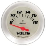 Equus 8000 Series Gauges E8468 Gauge, Series, Voltmeter, 8-18 V, 2 5/8 in. Diameter, White Face, Analog, Electrical, Each thumbnail 2