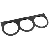 Equus Gauge Mounting Panels E9943 Panel, Three 2 5/8 in. Diameter Holes, Underdash, Aluminum, Black, Each thumbnail 1