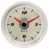 Equus 8000 Series Gauges E8000 Gauge, Series, Clock, 12 hours, 2 in. Diameter, White Face, Silver Bezel, Analog, Each thumbnail 2