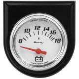 Equus Gauges E5268 Gauge Console, Volt, 2", 18V, Wht Dial, Blk Panel, 5000 Series thumbnail 1