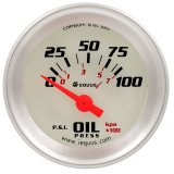 Equus 8000 Series Gauges E8164 Gauge, Series, Oil Pressure, 0-100 psi, 1.5 in., White Face, Analog, Electrical, Each thumbnail 2