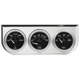 Equus 7000 Series Gauges E7200 Gauges, Series, Oil Pressure, Water Temperature, Voltmeter, 2 in., Black Face, Analog, Set of 3 thumbnail 1