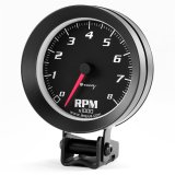 Equus Tachometers E6068 Tachometer, Products Style, 0-8,000 rpm, 3 3/8 in. Diameter, Black Face, Analog, Electrical, Each thumbnail 1