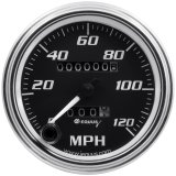 Equus 7000 Series Gauges E7072 Speedometer, Series, 0-120 mph, 3 3/8 in. Diameter, Black Face, Tripometer, Analog, Mechanical, Each thumbnail 1