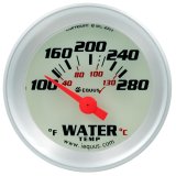 Equus 8000 Series Gauges E8162 Gauge, Series, Water Temperature, 100-280 degrees F, 1 1/2 in. Diameter, White Face, Analog, Electrical thumbnail 2