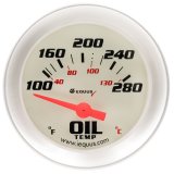 Equus 8000 Series Gauges E8243 Gauge, Series, Oil Temperature, 100-280 Degrees F, 2 in. Diameter, Analog, Mechanical, White Face, Each thumbnail 2