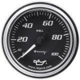 Equus 7000 Series Gauges E7244 Gauge, Series, Oil Pressure, 0-100 psi, 2 in., Black Face, Analog, Mechanical, Each thumbnail 1