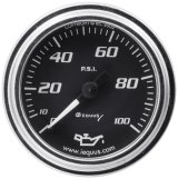 Equus 7000 Series Gauges E7244 Gauge, Series, Oil Pressure, 0-100 psi, 2 in., Black Face, Analog, Mechanical, Each thumbnail 2