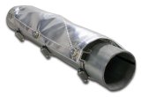 Thermo-Tec Clamp-On Pipe Heat Shields 11600 Exhaust Wrap, Shield, Thermo-Tec, Silver, 6 in. Wide x 12 in., 3 in. Clamps, Each thumbnail 2