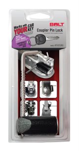 BOLT Coupler Pin Locks 7025283 Latch Lock, 1/4 in. Diameter, Stainless Steel, Uses GM Ignition Key, Each thumbnail 2