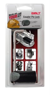 BOLT Coupler Pin Locks 7025285 Latch Lock, 1/4 in. Diameter, Stainless Steel, Uses Ford Ignition Key, Each thumbnail 2