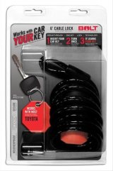 BOLT Cable Locks 7023721 Lock, 0.312 in. Diameter, 6.0 Length, Uses Toyota Ignition Key, Each thumbnail 5