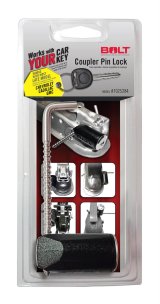 BOLT Coupler Pin Locks 7025284 Latch Lock, 1/4 in. Diameter, Stainless Steel, Uses GM Ignition Key, Each thumbnail 2