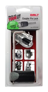 BOLT Coupler Pin Locks 7025287 Latch Lock, 1/4 in. Diameter, Stainless Steel, Uses GM Ignition Key, Each thumbnail 2