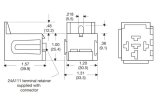 FuelTech Relay Connectors 5011100383 Wire Connector, Connector, Plastic, Black, 40 Amp Holder, 4 or 5 Pin, Each thumbnail 1