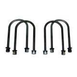 Detroit Speed U-Bolt Kits 040703DS U-Bolts, Round Style, Steel, Natural, 0.438 in. Diameter, 3.000 in. Width, 6.750 in. Length, Set of 4 thumbnail 1