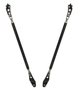 Detroit Speed Fender Braces 011801DS Braces, Inner, Stainless Steel, Black Powdercoated, Chevy, Pontiac, Pair thumbnail 2