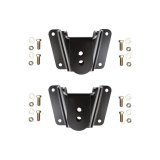 Detroit Speed Leaf Spring Drop Hanger Kits 040113DS Front Hangers, Steel, Black Powdercoated, Chevy, GMC, Kit thumbnail 1
