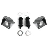 Detroit Speed Door Jamb Wiring Boot Kits 010421DS Convoluted Tubing, Boot, Rubber, Billet Trim Rings, 1.30 in I.D, 3 in - 4.250 in length, Hardware, thumbnail 1