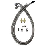 Detroit Speed Power Steering Hose Kits 091202DS Hoses, Braided Stainless Steel, Natural, Kit thumbnail 1