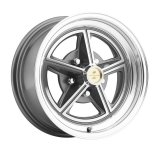 Legendary Wheels Magstar II Charcoal Machined 15x7 Wheels, Machined, 15 in. x 7.00 in., Aluminum, Machined, 5 x 114.3mm Bolt Circle, 4.25 in. Backspacing, Each thumbnail 1