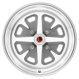 Legendary Wheels Magnum 400 Charcoal Machined 15x6 Wheel, 400, Aluminum, Machined, Charcoal, 15 x 6 in., 3.75 in. Backspace, 4 x 4.50 in. Bolt Pattern, Each thumbnail 1