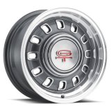 Legendary Wheels 12-Slot Charcoal Machined 15x7 Wheels, Machined, 15 in. x 7.00 in., Aluminum, Machined, 4 x 114.3mm Bolt Circle, 3.75 in. Backspacing, Each thumbnail 1