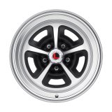 Legendary Wheels Magnum 500 Satin Black Machined 17x8 Wheels, Machined, 17 in. x 8.00 in., Aluminum, Machined, 5 x 114.3mm Bolt Circle, 4.75 in. Backspacing, Each thumbnail 1